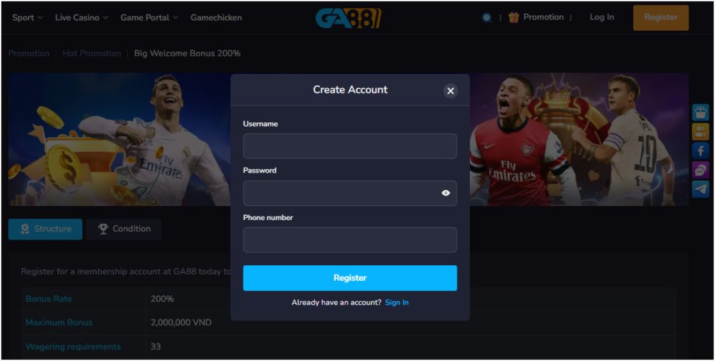 Register GA88 Vietnam